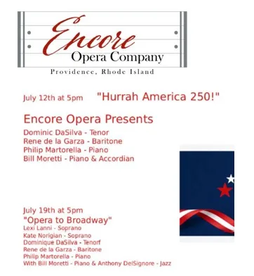 Opera in the Park, North End, NENA, Hopkins Square Park, charles street, branch avenue, Providence events